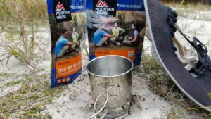 mountain house freeze dried food and alcohol stove