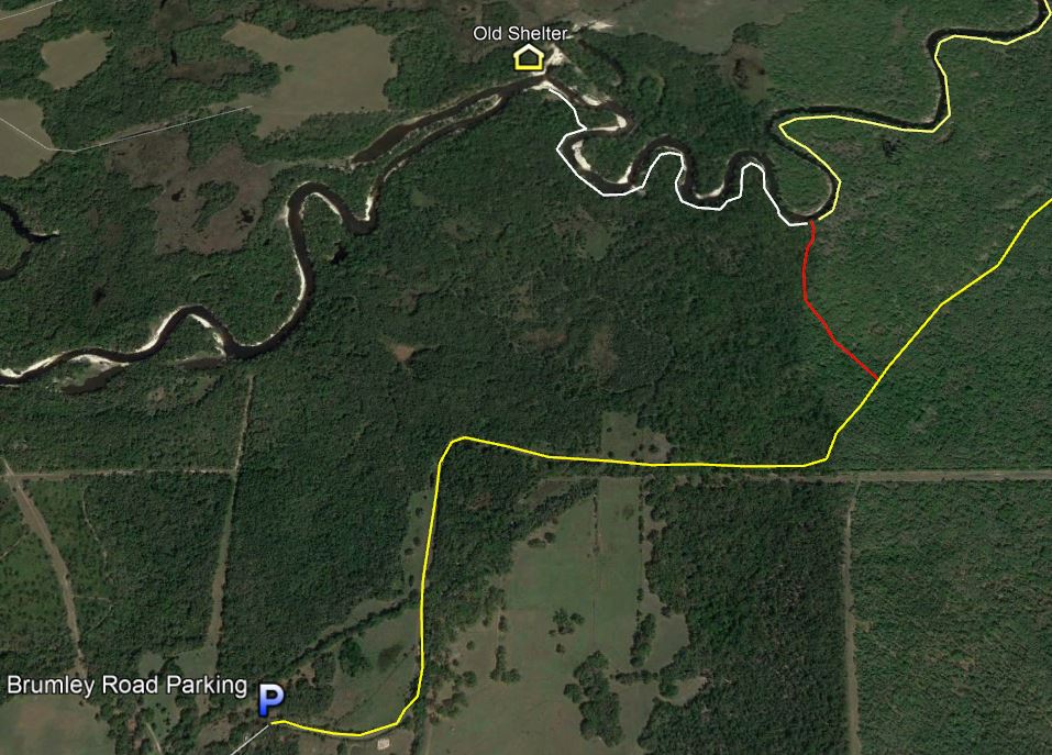 Trail map for the Little Big Econ State Forest from Brumley Road