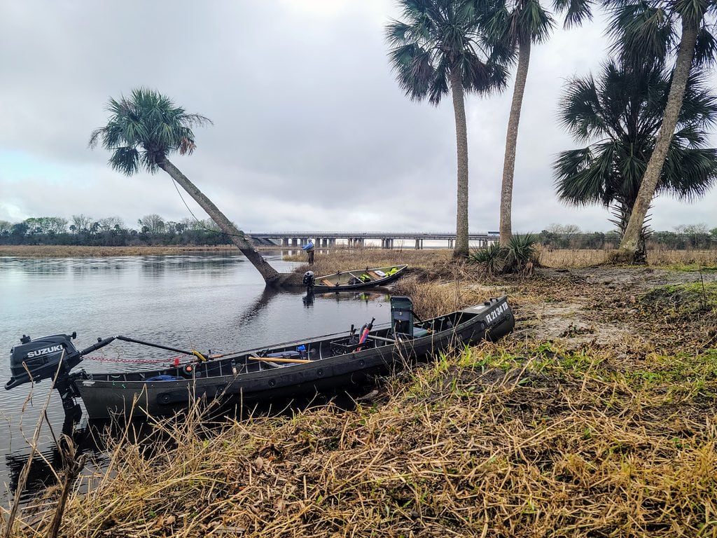 Sportspal and Indian River Canoe at Canaveral Marsh Mound