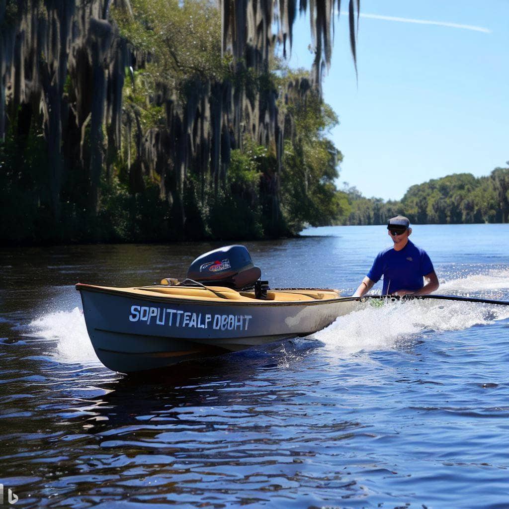 AI Generated- Man in Sportspal Canoe on the St. Johns River