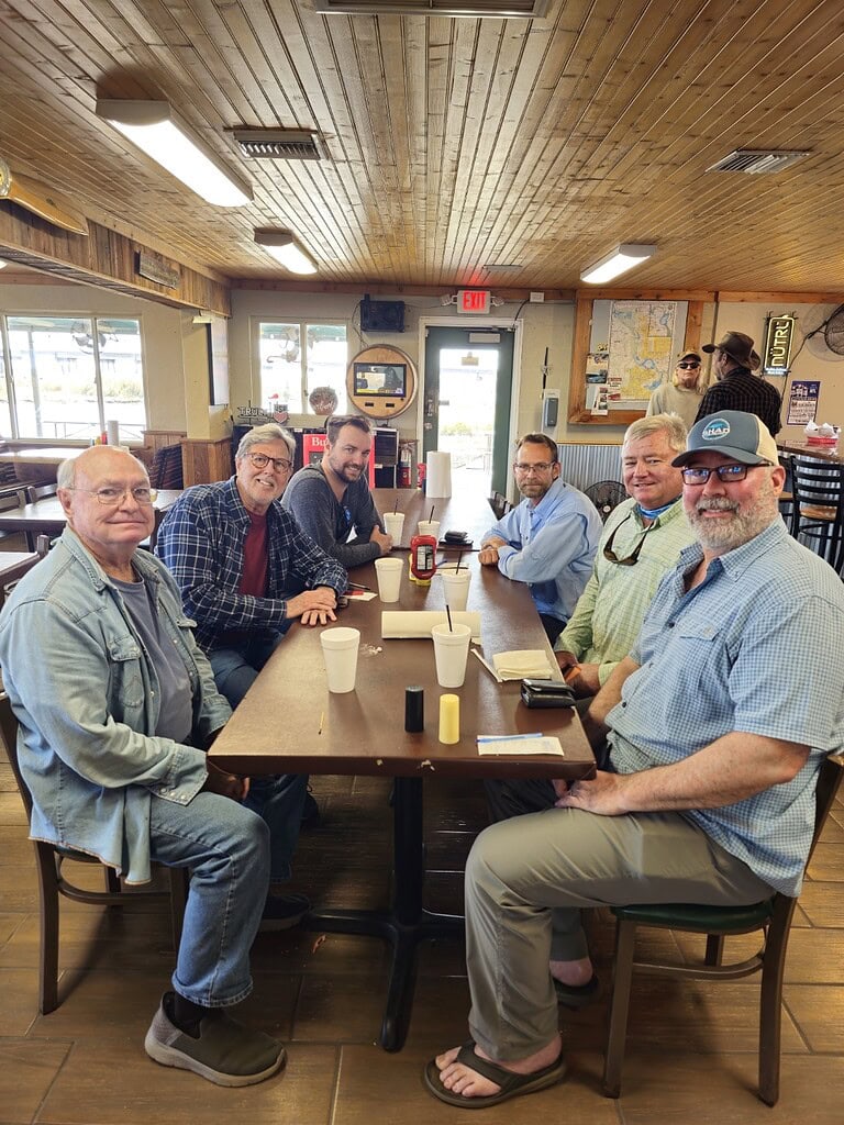 Picture of the fishermen at the 2026 Shad on the Fly Meetup at the Jolly Gator